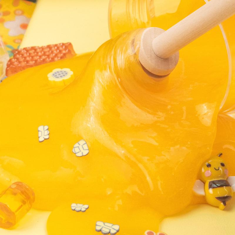 Homemade Honey Clear Slime (Includes Sweeter Than Honey Charm Toppings!)