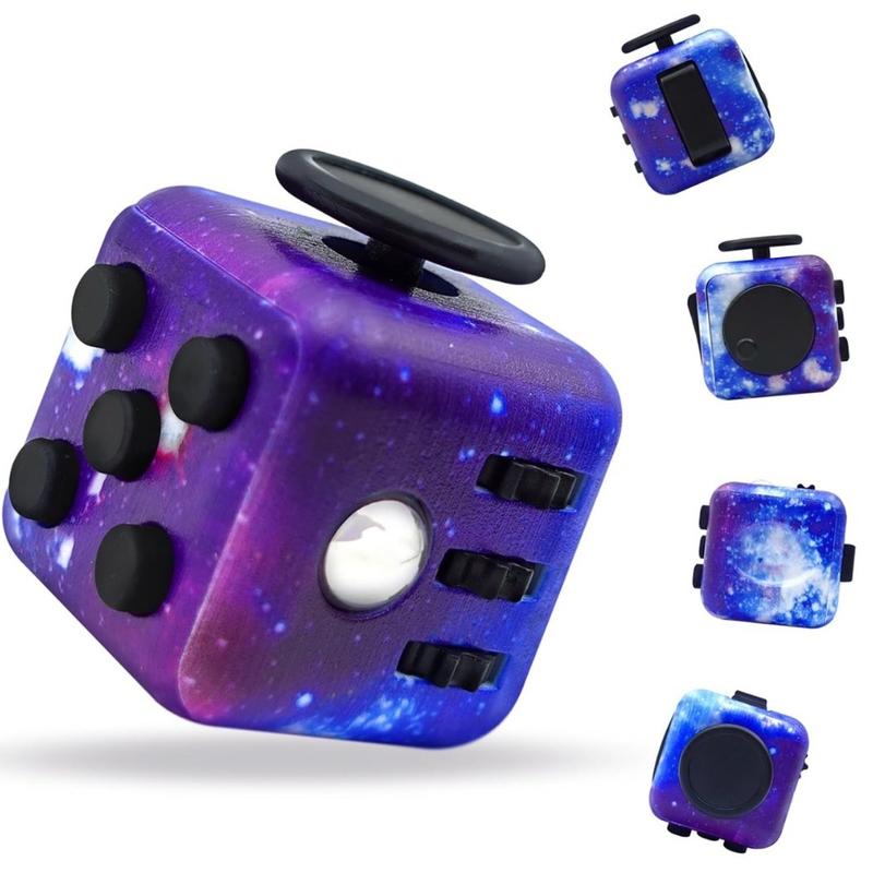  Fidget Toy Cube, Cube Fidget Anxiety Relief Toys for Adults and Kids, 6 Sided Fidget Toys Cube Hand-Held for Adults, Audible Silent Fidget Toys for ADD ADHD OCD