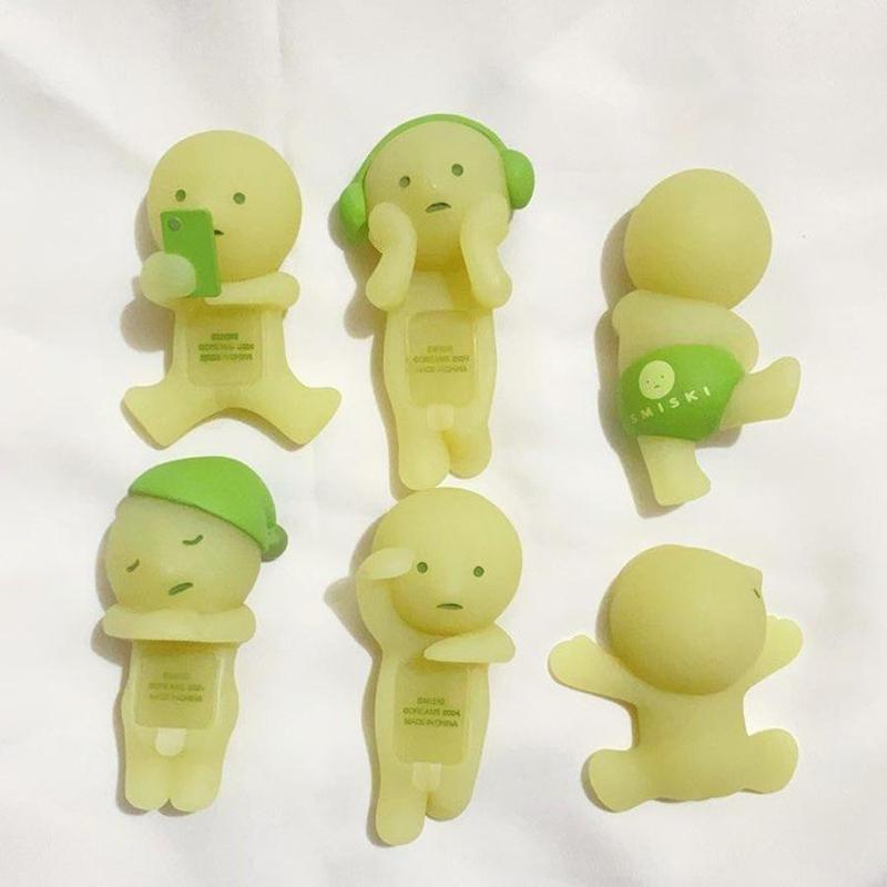 HOT Glow Smiski Multiple Series Toilet Bath Living Party Series Decorative Mini Figure Doll Blind Box Christmas Toy Surprise Gift