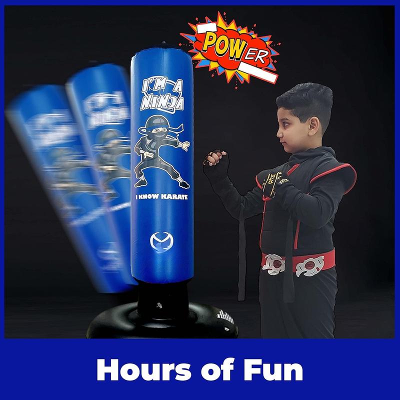 Punching Bag  Set, Inflatable Boxing Bag  for Boys  3-12, Ninja Toys for Boys, Christmas,Birthday Gifts for  4,5,6,7,8,9,10