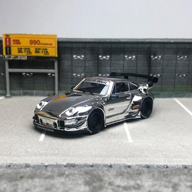 RWB993 Chrome Plated Porsche Diecast Car