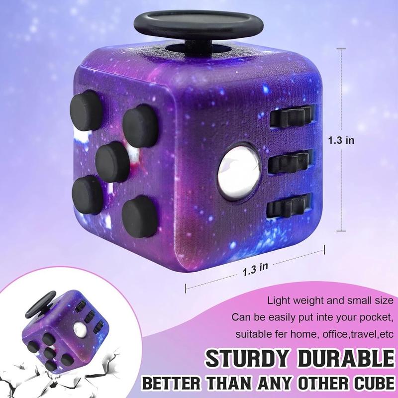  Fidget Toy Cube, Cube Fidget Anxiety Relief Toys for Adults and Kids, 6 Sided Fidget Toys Cube Hand-Held for Adults, Audible Silent Fidget Toys for ADD ADHD OCD