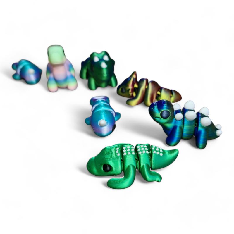 Articulating Mini Animal Figurine - Land, Water, Dino and Mystery Pack with Movable Body Parts