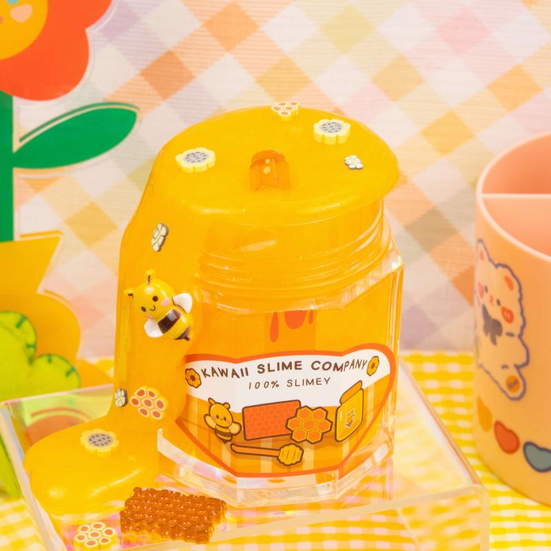 Homemade Honey Clear Slime (Includes Sweeter Than Honey Charm Toppings!)