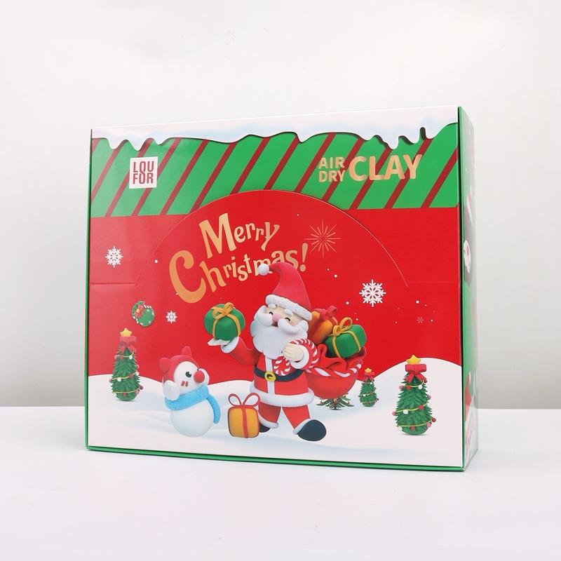 Air Dry Clay DIY 12 in 1 - Cute Merry Christmas  - Soft + Ultra Light, Safe and Non-Toxic - Perfect for Kids