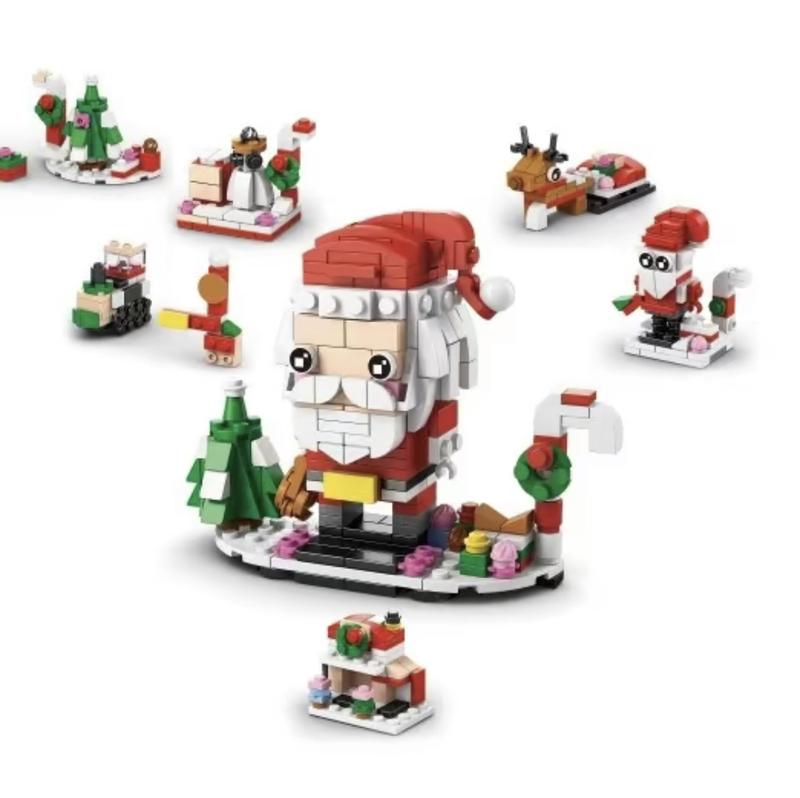 Christmas building block blind box,Christmas CountdownToys for Kids, Girls and Boys Christmastrain,Santa Claus,and Christmas shopbuilding blocks, Christmas gift for kids6+ Years,Best Christmas Gift for kids