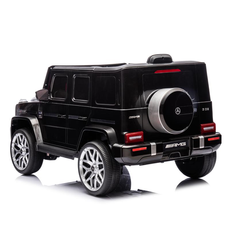 Licensed Mercedes Benz G63 Kids Ride On Car, 12V Electric Vehicle with Remote Control, Double Open Doors, Music Bluetooth, Wheels Suspension, Battery Powered for Children Boys Girls White Remote Control Hobby