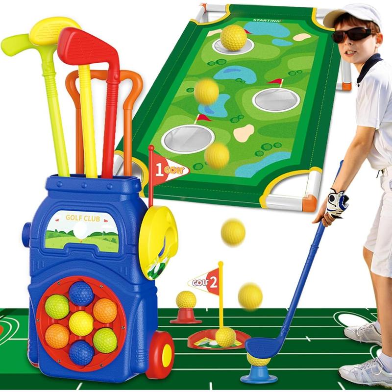 Kids Golf Clubs 3-5 Upgraded Kids Golf Club Set with Putting Mat Toddler Golf Set the Best 3 Year Old Boy Birthday Gift Outdoor Toys for Toddlers 1-3 and the Toddler Games Toys for 3 Year Old Boy