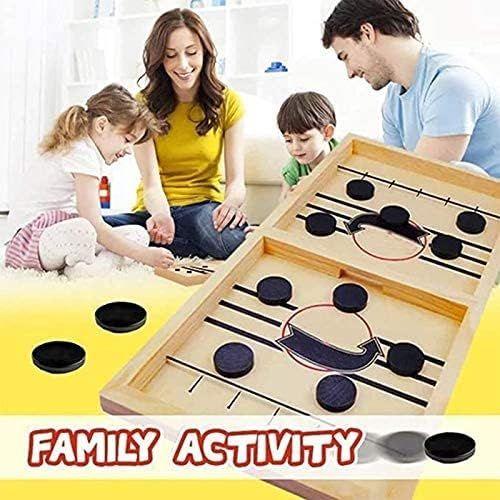 Fast Sling Puck Game Paced,Tinfence Desktop Battle,Winner Board Games for Adults Parent-Child Interactive Chess Toy Table Game (15.2 in x 9.4 in)