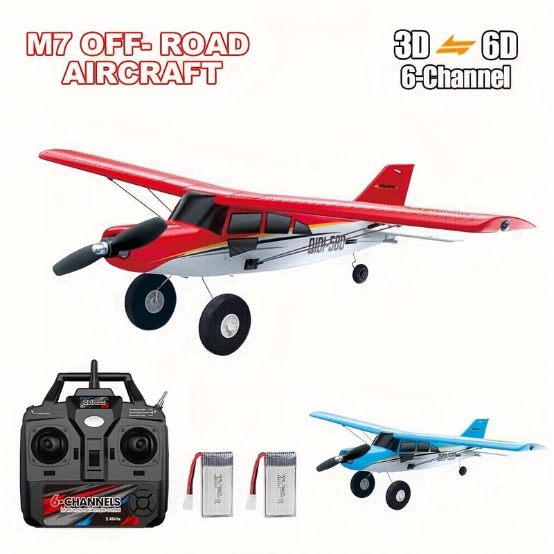 M7 Off-road RC Plane 6-channel Brushless Remote Control Airplane Fixed Wing With 6-Axis Gyro 3D Stunts EPP Foam Aircraft Model Toys