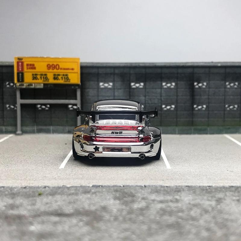 RWB993 Chrome Plated Porsche Diecast Car