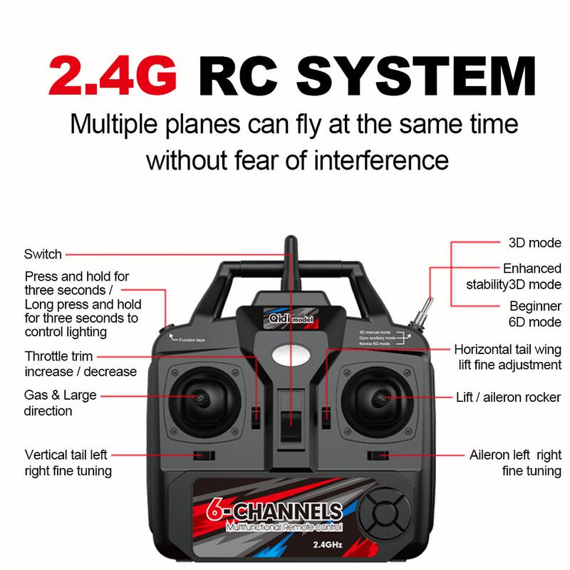 M7 Off-road RC Plane 6-channel Brushless Remote Control Airplane Fixed Wing With 6-Axis Gyro 3D Stunts EPP Foam Aircraft Model Toys