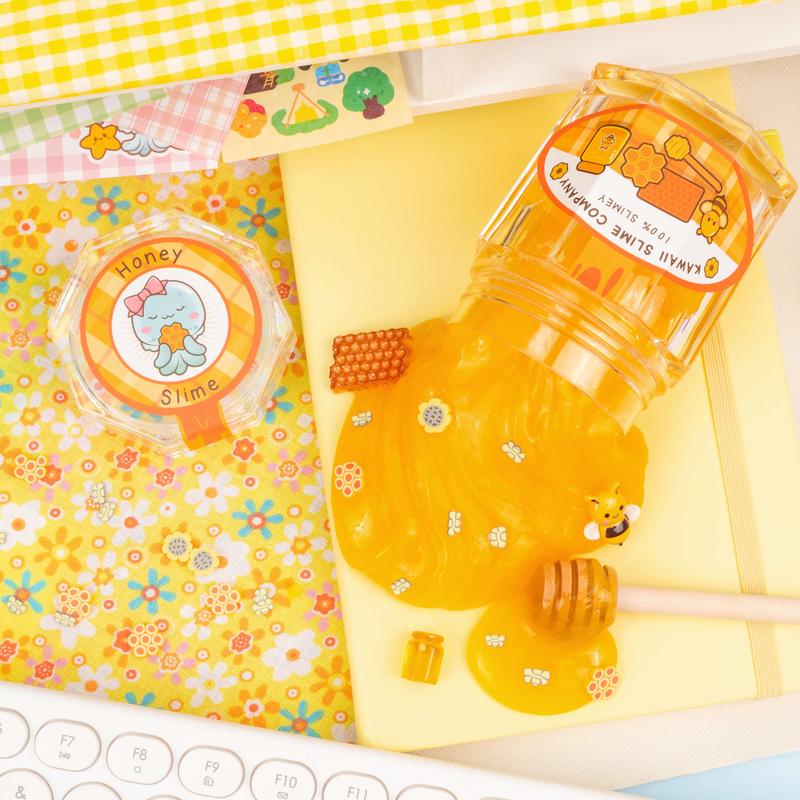 Homemade Honey Clear Slime (Includes Sweeter Than Honey Charm Toppings!)