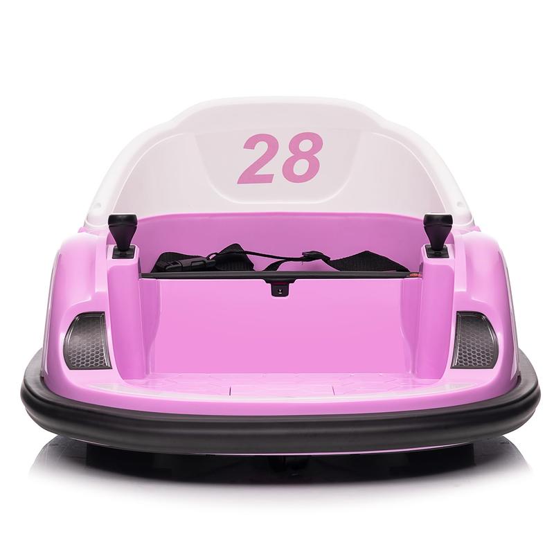 12V Ride On Bumper Car for Toddlers - Electric Bumping Car with Remote Control, Battery Display, 360° Spin, LED Lights, Music, MP3, USB - Available in Pink, Red, Green, Orange, Blue