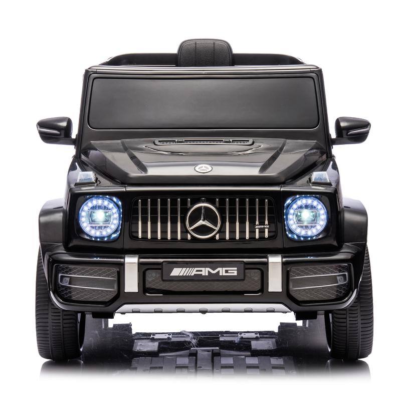 Licensed Mercedes Benz G63 Kids Ride On Car, 12V Electric Vehicle with Remote Control, Double Open Doors, Music Bluetooth, Wheels Suspension, Battery Powered for Children Boys Girls White Remote Control Hobby