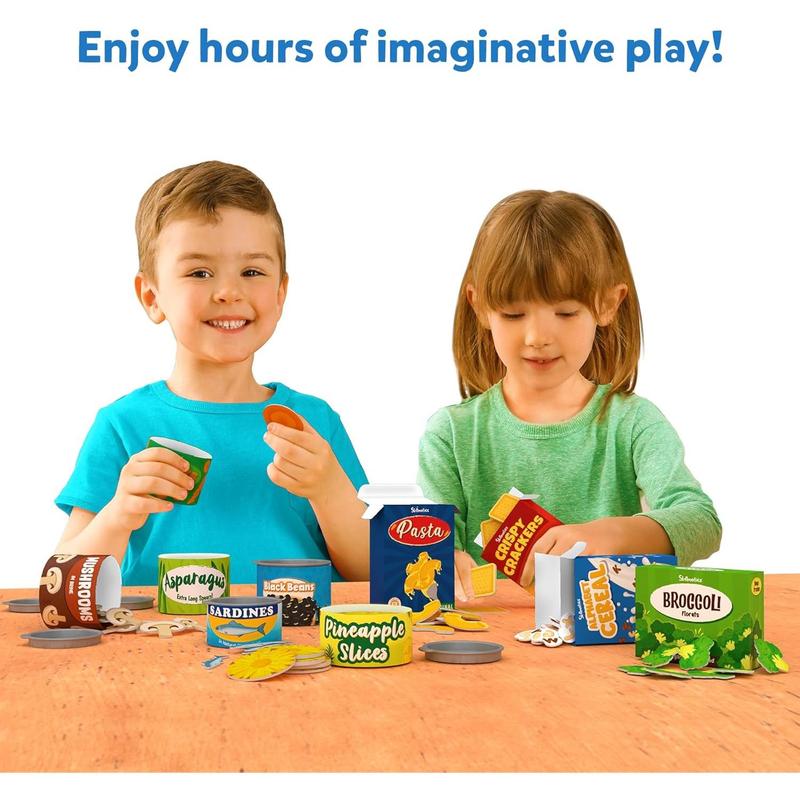 Skillmatics Pretend Play Grocery Set - 10 Containers, 100+ Play Food Items for Child's Play, Back-to-School Play Kitchen Accessories, Toy Kitchen, Fruits & Veggies, Gifts for Kids & Toddlers Ages 3-7