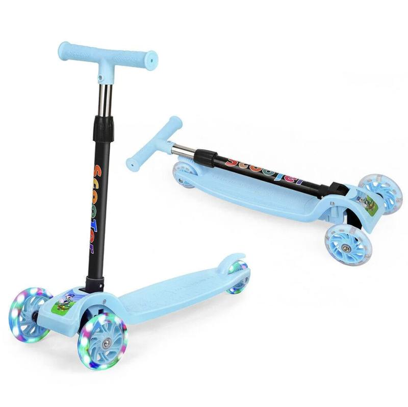 Children Scooter 3 Wheel Pedal Scooter Toddler Riding Fun - Blue   Green   Pink