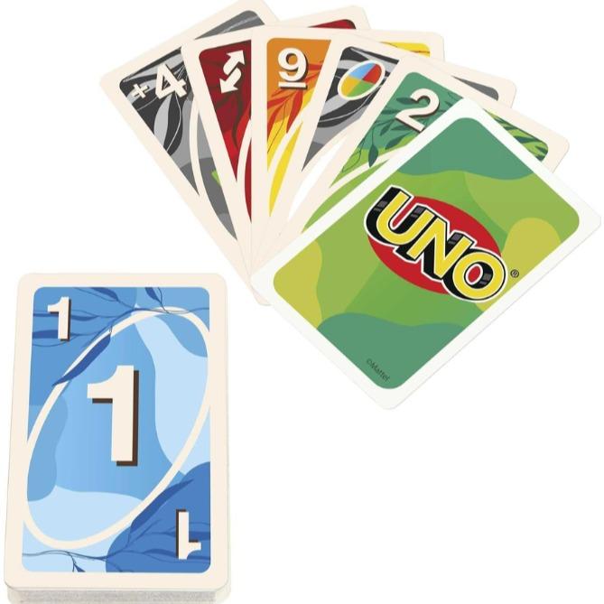 Mattel Games UNO Nothin' But Paper Card Game, Family Game with 100 Percent Paper and Fully Recyclable for 2-10 Players