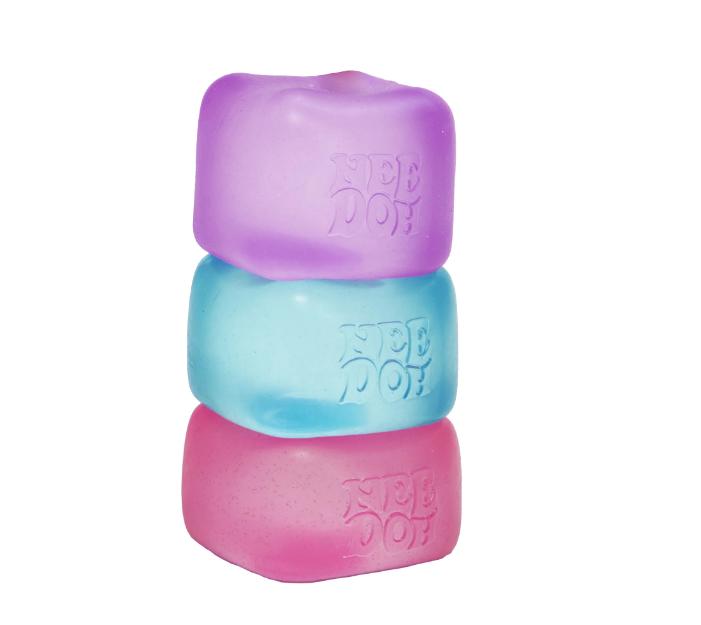 Nee Doh Nice Cube Squish Toy, Ages 3+ (1 Random Color)