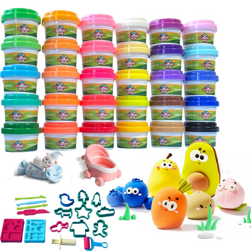 47-Piece Playdough Set: 30 Packs of Non-Toxic Dough and 17 Accessories – Perfect for Creative STEM Learning and Kids' Christmas Gifts