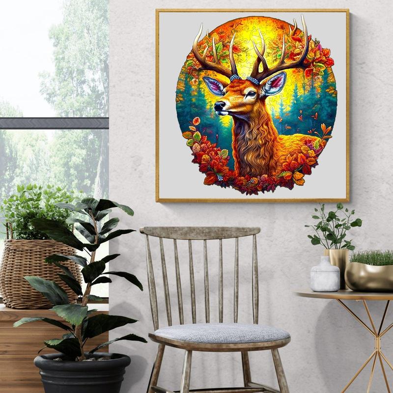 Deer Of Life-1 Wooden Jigsaw Puzzle for Kids and Adults