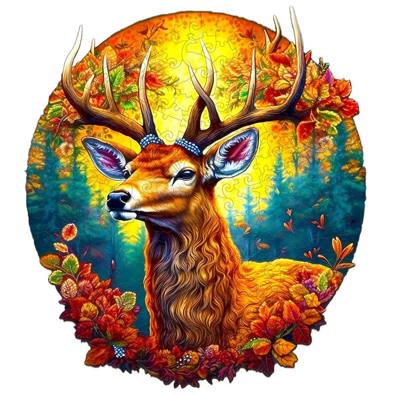 Deer Of Life-1 Wooden Jigsaw Puzzle for Kids and Adults