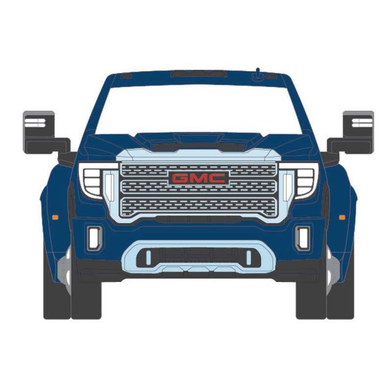 2022 GMC Sierra 3500 Denali Dually - PACIFIC BLUE (Exclusive) Diecast 1:64 Scale Model - Karson Diecast Co. 51546A