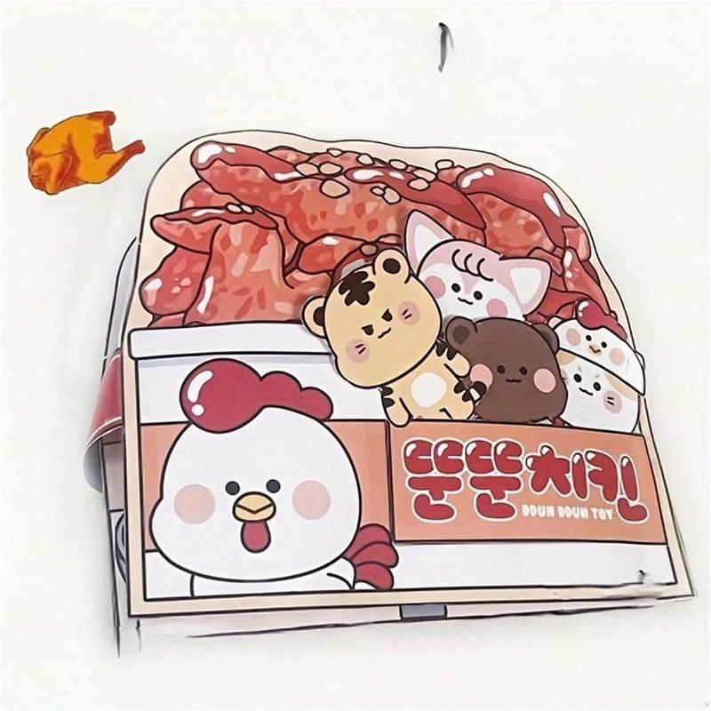 Fried Chicken Design DIY Scrapbooking Book, Fun Scrapbooking Handicraft for Teens, Creative Birthday Gifts for Friends