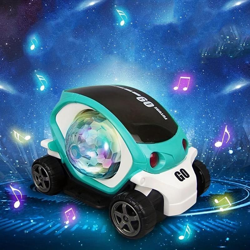 3D Rotating Luminous Music Car, Automatic Special Music & Lighting Toy Car, Electric Universal Rotating Colorful Music Car Gift, Thanksgiving Christmas Gift Set