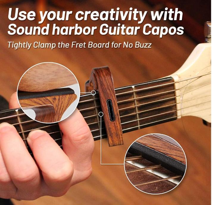 Guitar Capo, with Pick Holder Capo and Pick for Acoustic Electric Guitar, Ukulele