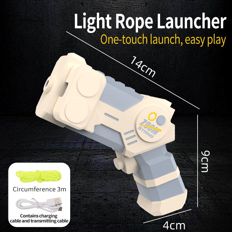 Rope Lasso Fidget Toy, Glow in The Dark Rope Launcher, String Shooter Toy for Adults Kids Ideal Gift,deal for Christmas,Black Five,Thanksgiving