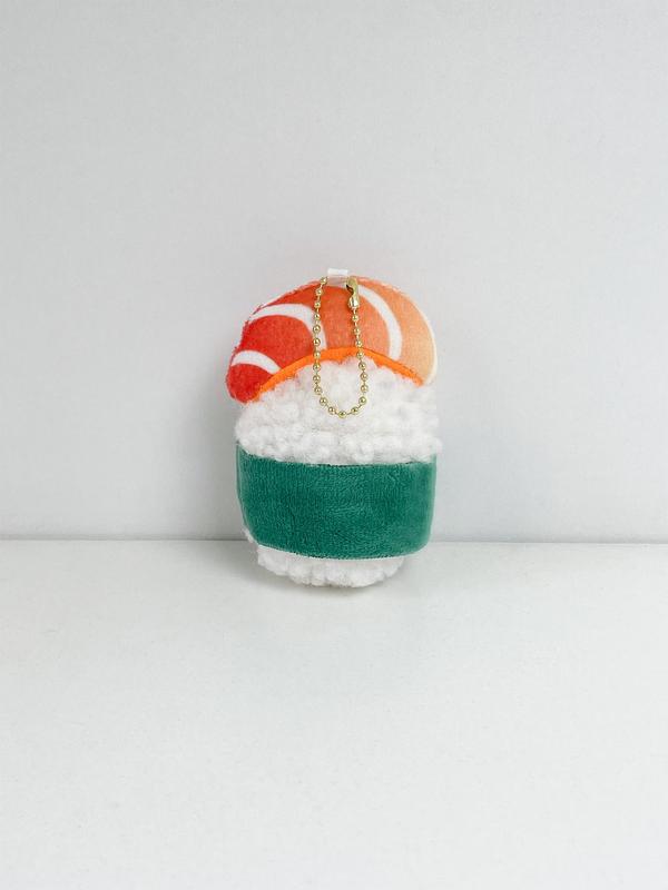 Cute Sushi Design Plush Toy Pendant, Cartoon Simulation Food Plush Stuffed Doll for Bag Decoration, Kawaii Bag Charm, Room Decoration Accessories, Small Gift