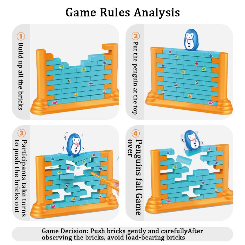 Ice Breaking Penguin Trap Break ice Puzzle Table Knock Block Activate Family Party Penguin On Ice Game