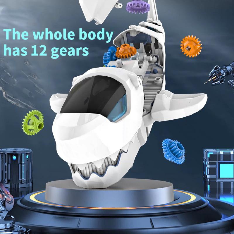 Electric Gear Shark Light Music Simulation Great White Shark Model Toy