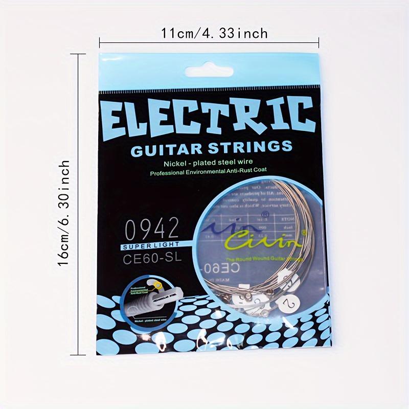 Electric Guitar String Set, 6 Counts set Guitar String, Guitar Accessories for Electric Guitar, Music Accessories for Guitar Players