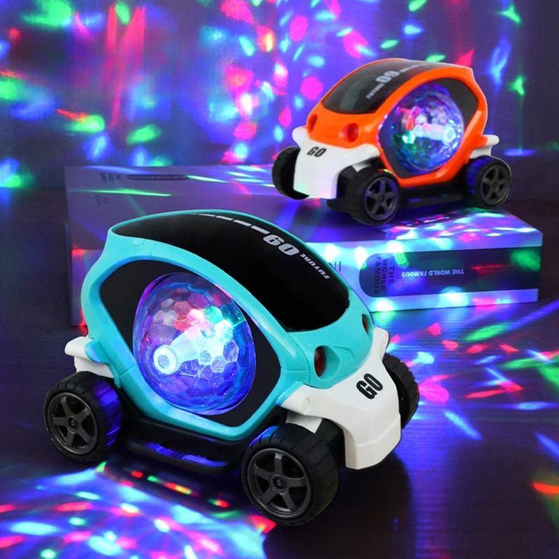 3D Rotating Luminous Music Car, Automatic Special Music & Lighting Toy Car, Electric Universal Rotating Colorful Music Car Gift, Thanksgiving Christmas Gift Set