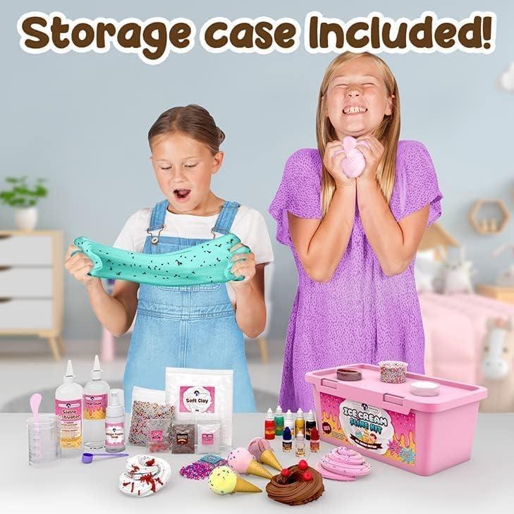 Original Stationery Ice Cream Slime Kit for Girls, Amazing Ice Cream Slime Making Kit to Make Butter Slime, Cloud Slime & Foam Slimes, Fun Holiday Gift Idea for Christmas & Easter - christmas gifts