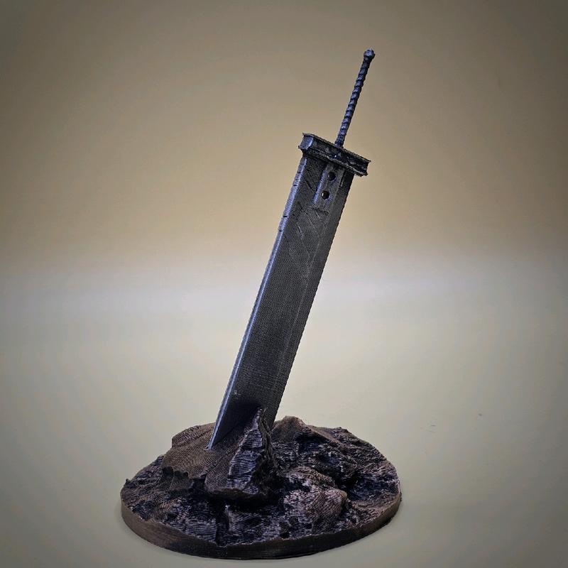 3d Printed Buster Sword FF7 Diorama Figurine