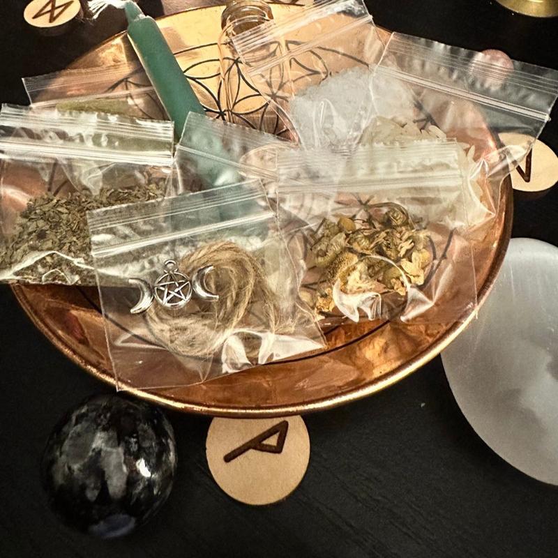 DIY Manifestation Spell Jar Kit | Intention Kit Spell Jar Ritual Kits | Spell Kit | DIY | Witchcraft Kit | Spell Bottle Kit | Love Spell Kit | Protection | Abundance | Prosperity | Witch Kits | Witchy Gift | Spell Kit | Banishing | Gift Set