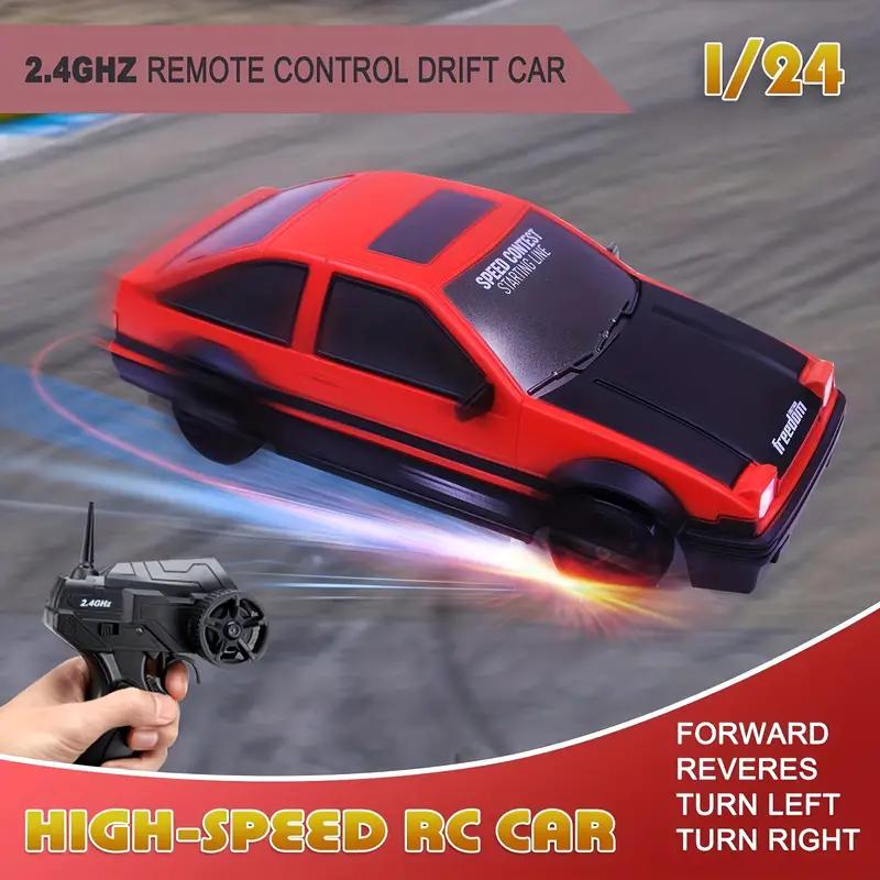 High-Speed Remote Control Racing Car with LED Lights, Drift Tires, USB Rechargeable Battery, 1:24 Scale Control Car Rc Drift Car rc car