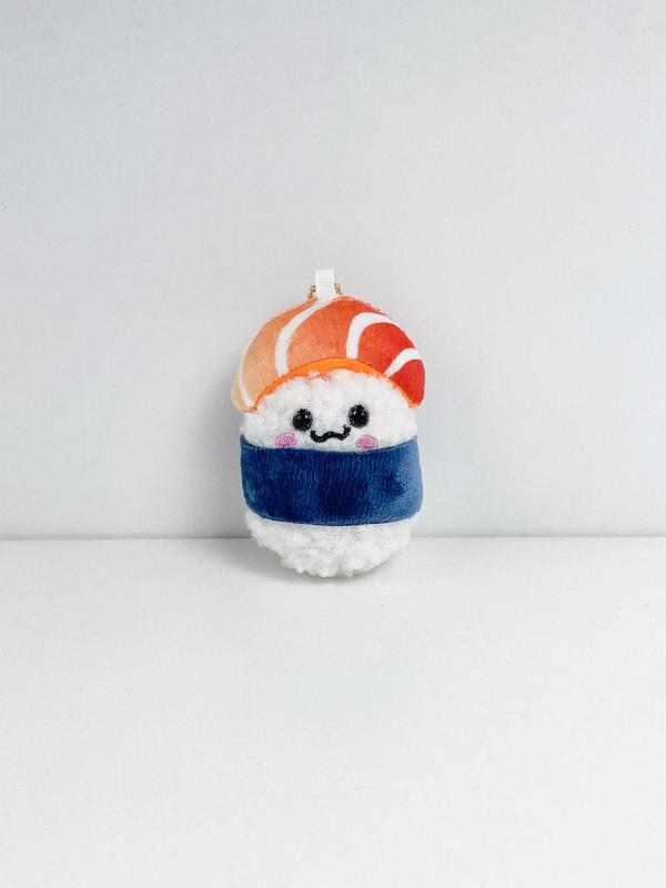 Cute Sushi Design Plush Toy Pendant, Cartoon Simulation Food Plush Stuffed Doll for Bag Decoration, Kawaii Bag Charm, Room Decoration Accessories, Small Gift