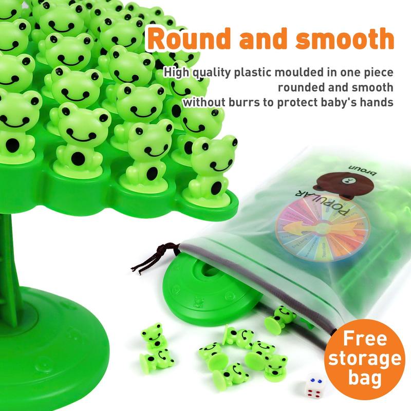 Frog Balance Game Toys,Two-Player Balance Game Tree Parent-Child Interactive Family Tabletop Puzzle Game Montessori Toy,Birthday Christmas Bulk Frogs Board Game for Kids Adults (Frog)