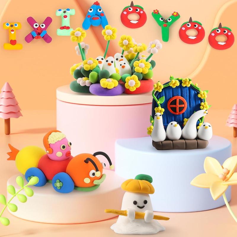 Air Dry Clay, 100 Colors Modelling Clay for Kids, DIY Molding Magic Clay for with Tools, Soft & Non-Sticky, Toys Gifts Boys Girls Kids