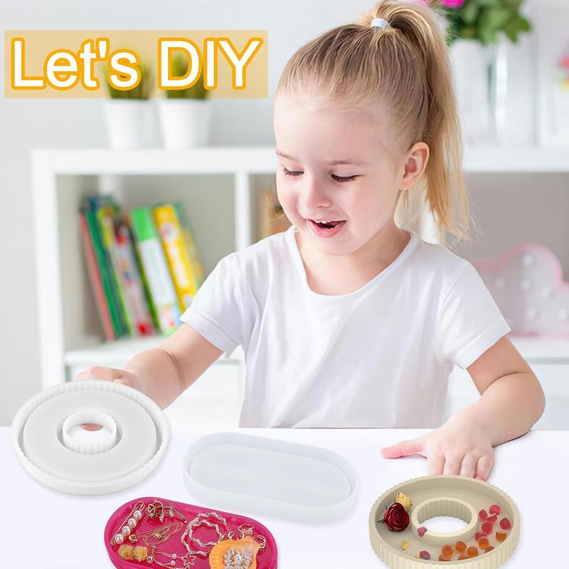 2 Piece Storage Boxes, Silicone Casting Forms, Creative Silicone Form Trays, Silicone Form Platters, Silicone Molds for Making Home Decor Castings.