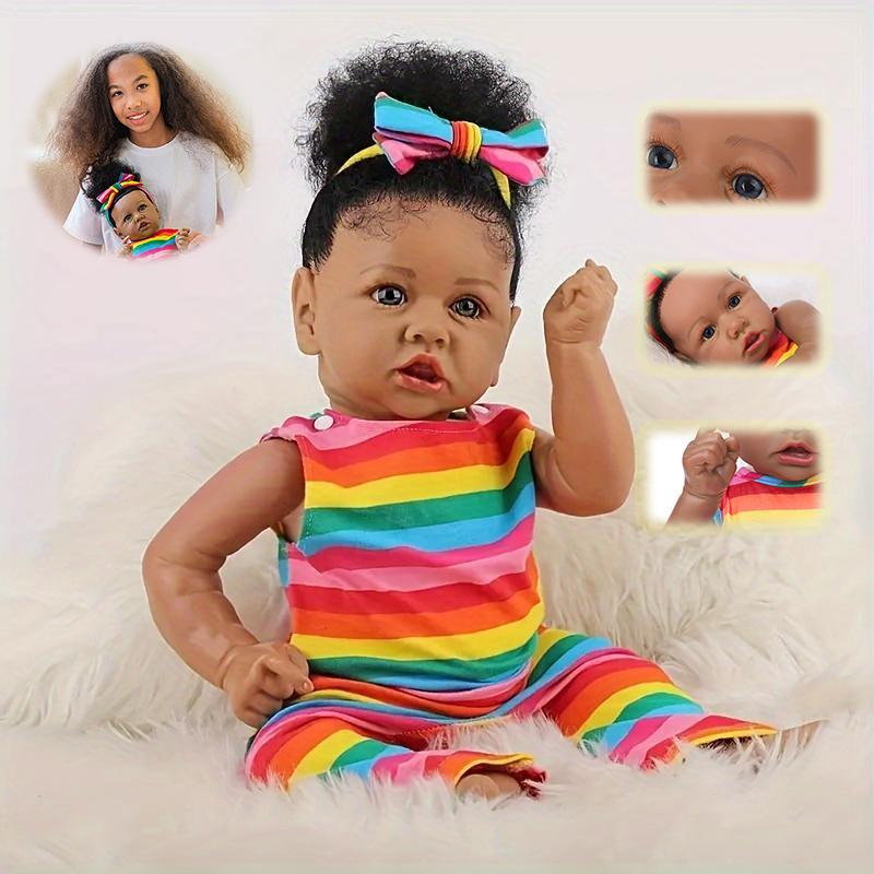 20 Inch Reborn Doll, Handmade Realistic Reborn Doll with Accessories, Soft Silicone Reborn Doll, Birthday Gift for Kids