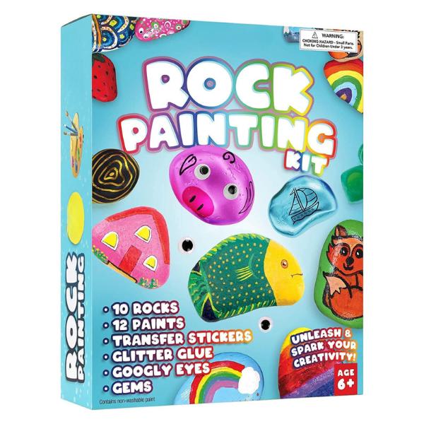 New 2024 Christmas Gift, Rock Painting Kit for Kids, Easter Craft Kits Art Set - Supplies for Painting Rocks for Activities kids