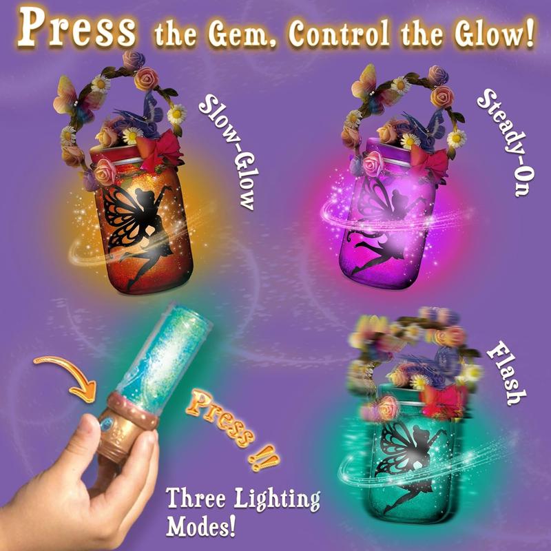 NEW 2024 Best Christmas Gift  Fairy Lantern Craft Kit - Birthday Gifts with Remote Control Fairy Potion Necklace