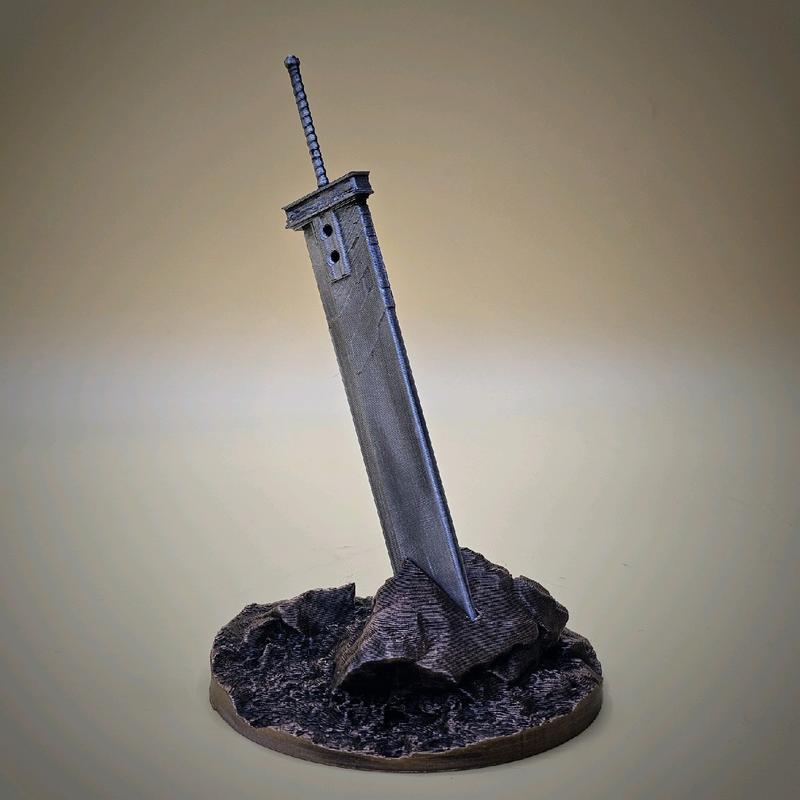 3d Printed Buster Sword FF7 Diorama Figurine