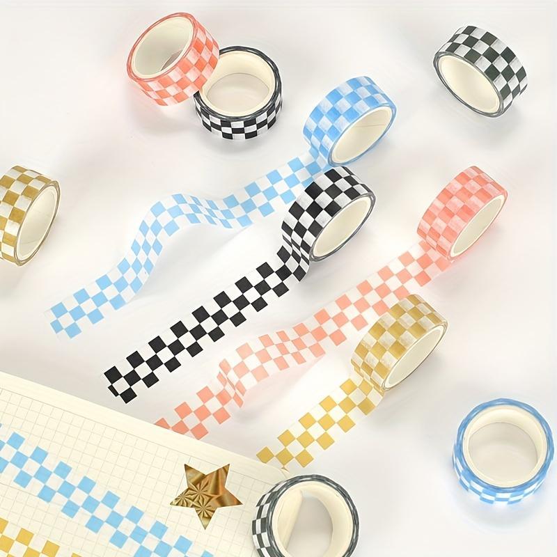 Creative Plain Pattern Washi Tape Set, 5 Rolls set Colorful Washi Tape, DIY Decorative Tape for Scrapbooking, Journaling, Gift Wrapping