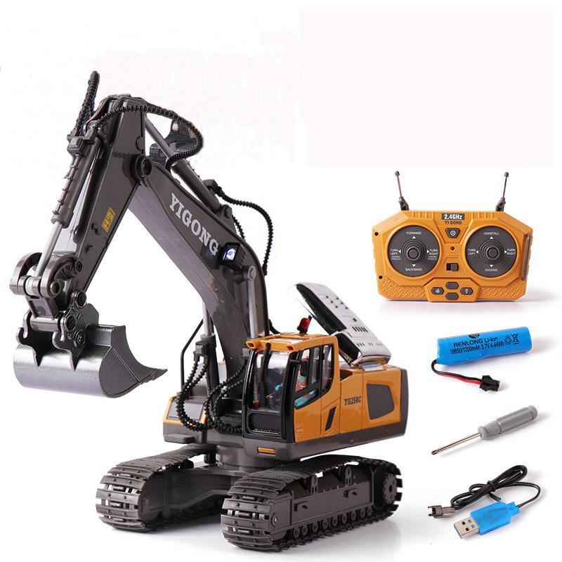 Remote Control Excavator Toy with Remote Controller, Durable Simulation Creative Engineering Vehicle Toy, Perfect Gift for Indoor & Outdoor Playing, Toys for Boys